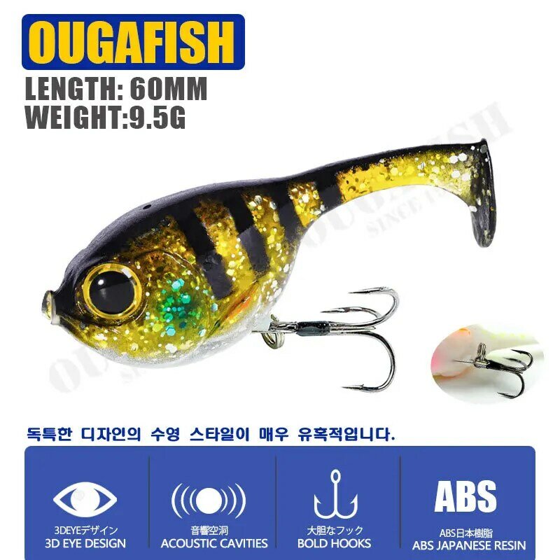Softbait Balloonfish Fishing Lure 9.5g 60mm Silicone Deraball With Quality Hook Sinking Pesca Accesorios Mar Seabass Artificial