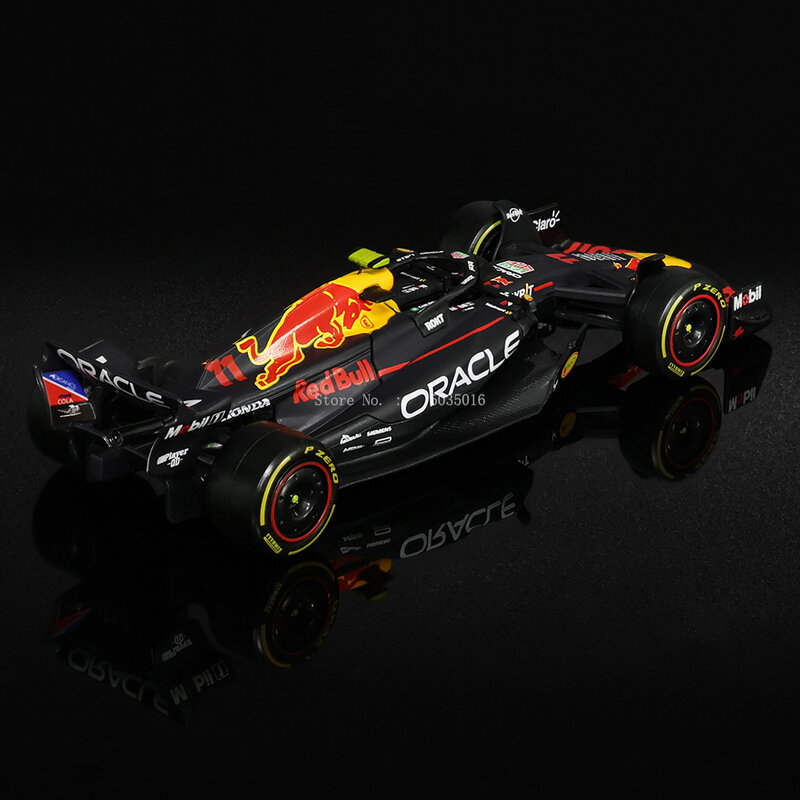 Bburago-F1 Red Bull Racing Super Toy Car Model, Alliage de Formule 1, Peinture spéciale, RB19, 1 # Verstappen, 11 # Perez, 1:43, Nouveau, 2023