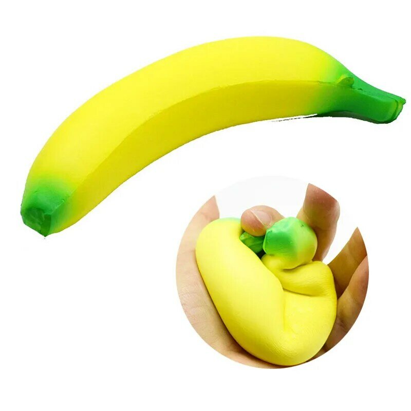 Антистресс Сжимаемый банан игрушки медленно растет Джамбо Сжимаемый фрукт для сжимания игрушка Смешные снятие стресса уменьшить давление опора
