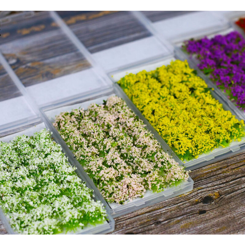 Simulation Miniature Model Vegetation Green Leaf Flower Cluster  Landscape Architecture Sand Table Material Diy Handmade Toys