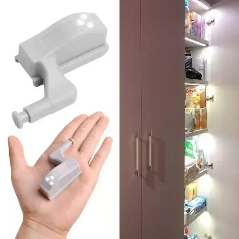 10/1PCS Universal LED Inner Hinge Lamp Under Cabinet Light Wardrobe Sensor Light for Cupboard Kitchen Bedroom Closet Night Lamps
