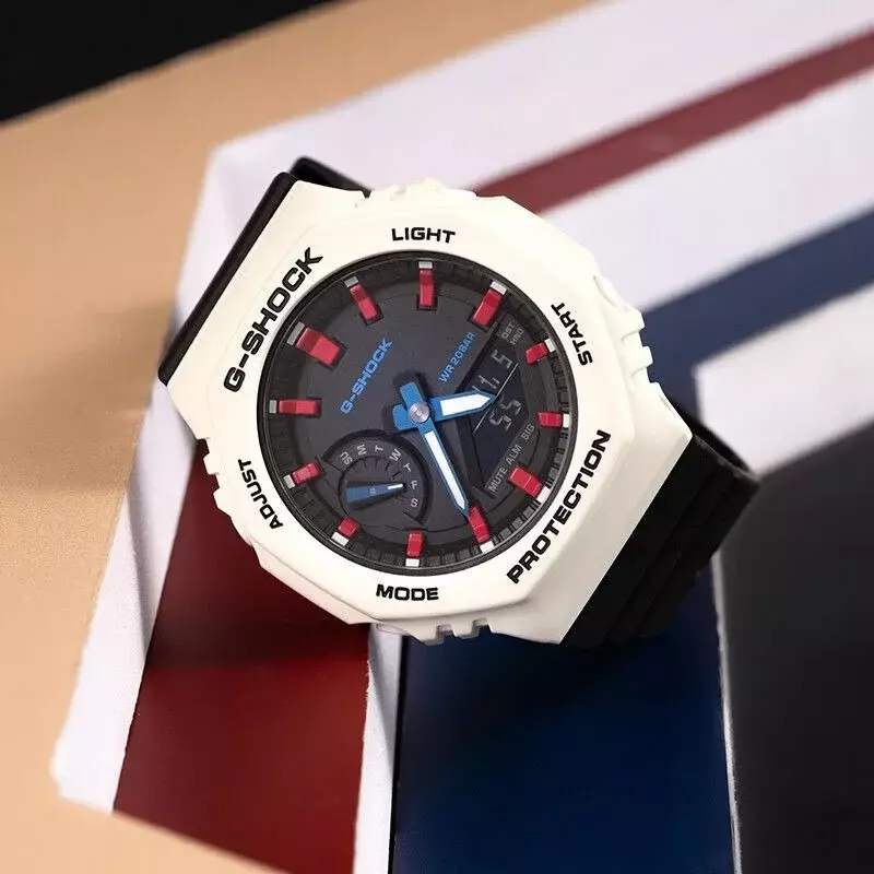 นาฬิกาข้อมือผู้ชาย G-SHOCK ชุดสีสันสดใส GMA-S2100สำหรับวิ่งกลางคืนนาฬิกาสปอร์ตกันกระแทกไฟนาฬิกาผู้หญิงหรูหรากันน้ำ