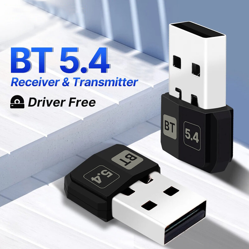 USB Bluetooth 5.4 Adapter Wireless Transmitter Receiver Dongle Adaptador for PC Laptop Mouse Keyboard Wireless Speaker Audio