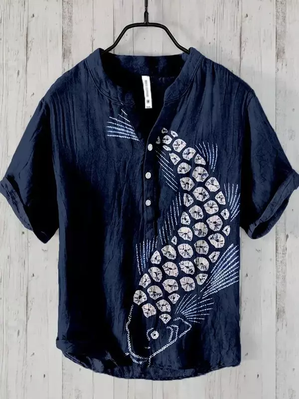 Wiosenne i letnie koszule casualowe dla mężczyzn i kobiet, koszule z krótkim rękawem z meduzą, koszule z nadrukiem w stylu hawajskim, topy męskie