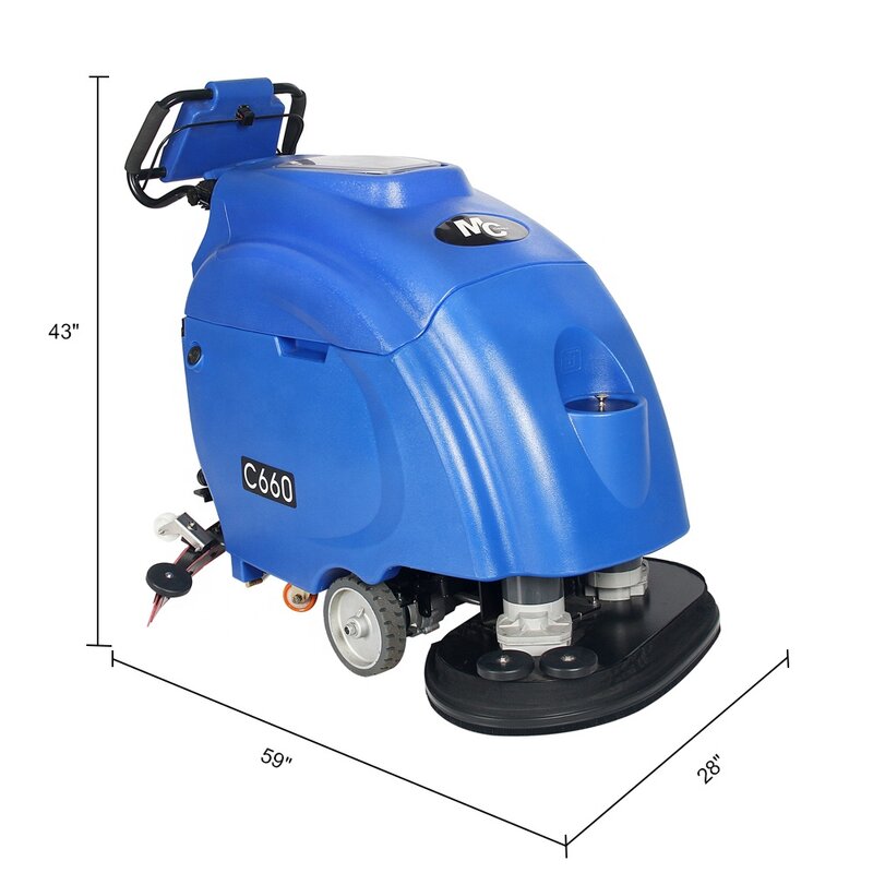 C660 macchina automatica per la pulizia del pavimento della lavasciuga pavimenti a batteria con serbatoi 75L/85L