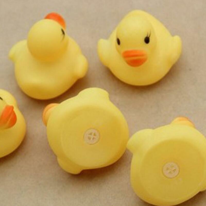 5 Stück Bades pielzeug quietschende Ente Baby Wasserspiel zeug Kinder hören Entwicklung Spielzeug Bad Ente Spielzeug mit Ton zu Hause Badezimmer