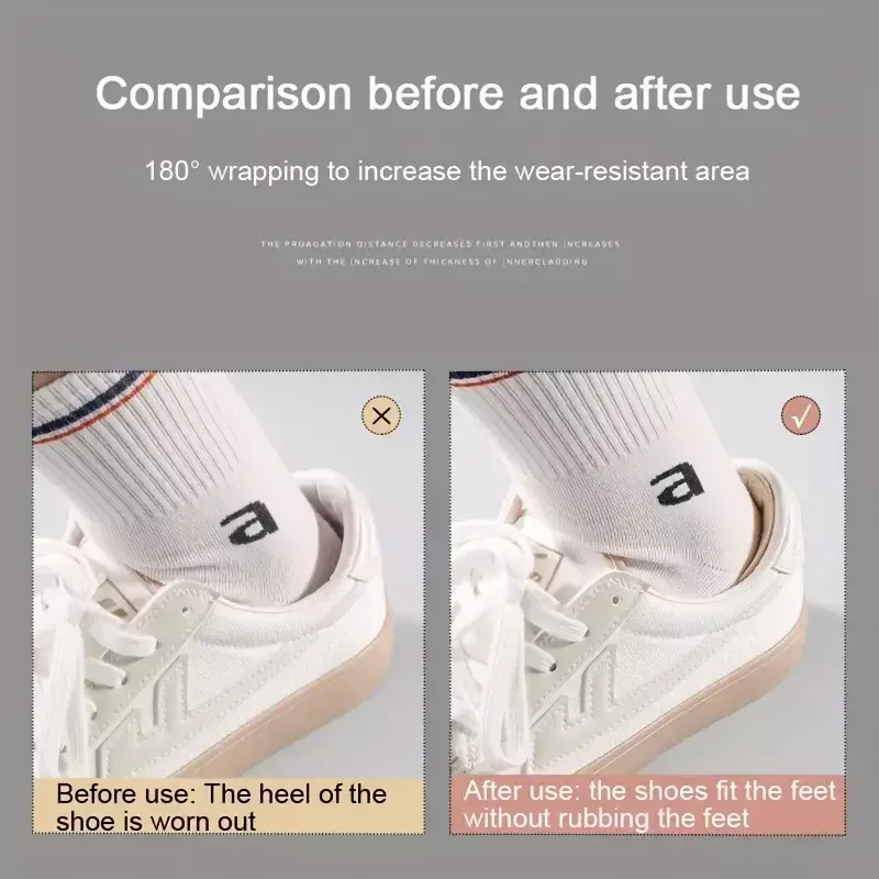 Komfortowe ochraniacze na pięty 5D tenisówki rozmiar kurczący wkładki odporne na zużycie stopy wkładki do butów regulacja rozmiaru wkładki do poduszek na wysokim obcasie