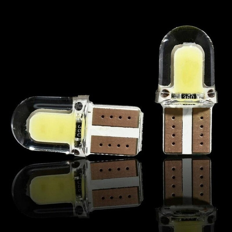 LED W5W T10 194 168 W5W COB 4SMD Led Parking Bulb Auto Wedge Clearance Lamp Canbus Silica Bright White License Light Bulbs