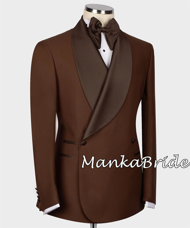 Ternos-esmoquin clásico para novio, conjunto de traje masculino para boda, Blazer de 2 piezas, pantalones formales para fiesta, negocios y oficina
