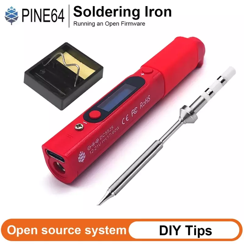 Pine64 BB2 V1 soldador Pinecil portátil, Mini interfaz USB para herramientas de soldadura, temperatura constante, mantenimiento inteligente