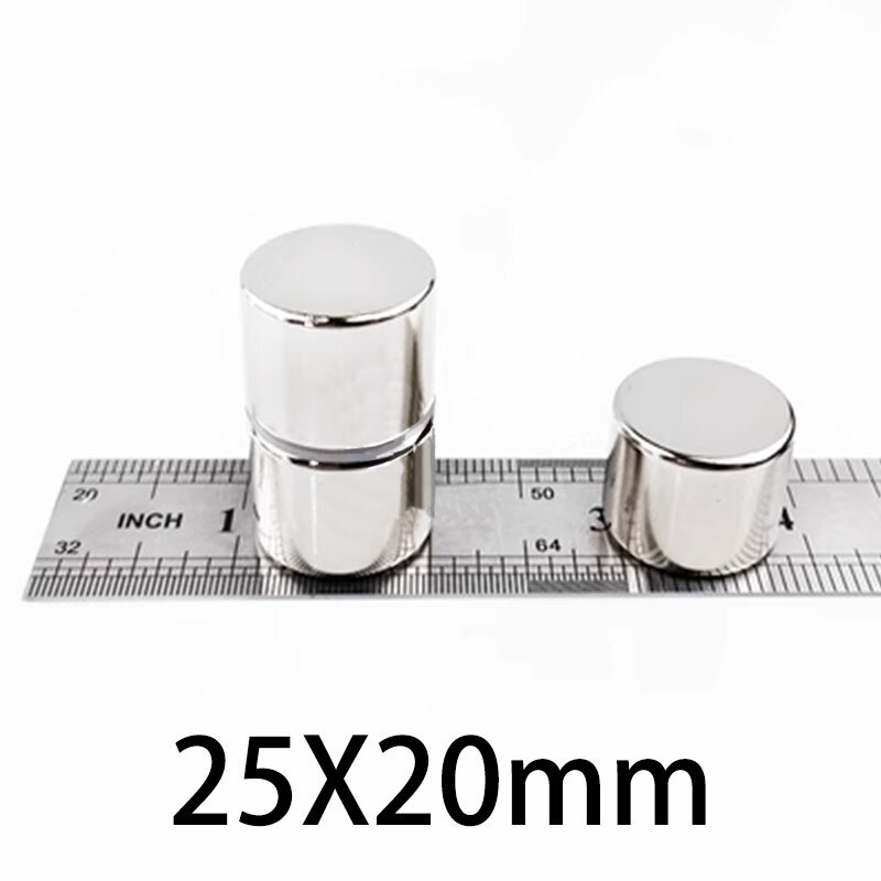 Imanes magnéticos potentes de neodimio permanente, redondos, 25x20mm, 25x20mm, 1/2/3/5 piezas
