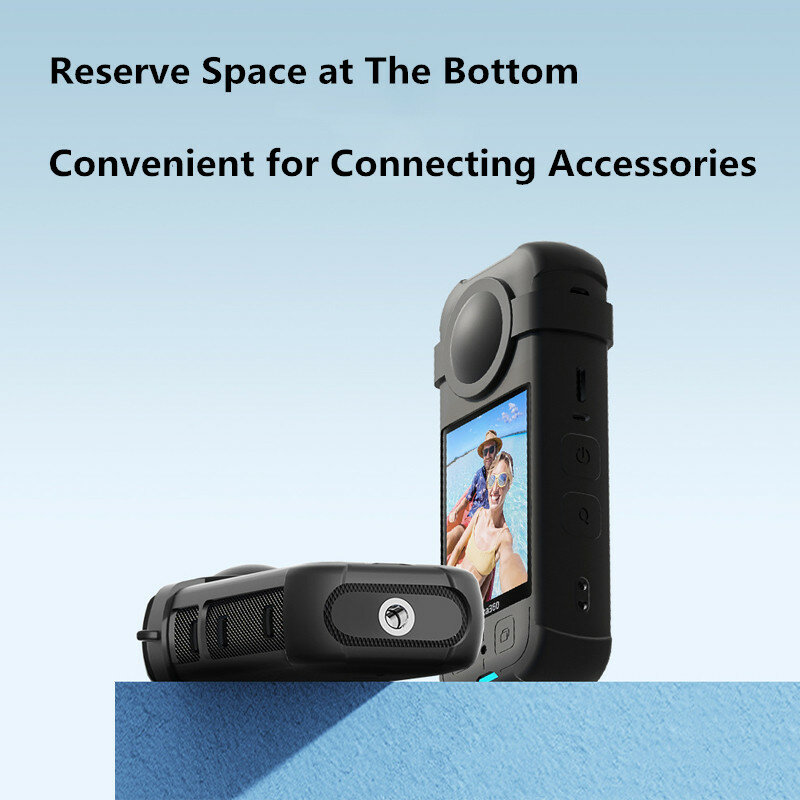 Мягкая силиконовая защитная крышка для объектива Insta360 X3, крышка объектива панорамной камеры, протектор экрана для Insta360 X3, аксессуары для камеры