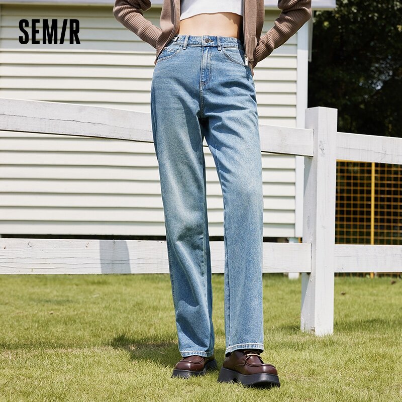 Semir Jeans Women 2023 Autumn New Wide Leg Pants Soft Loose Straight Pants
