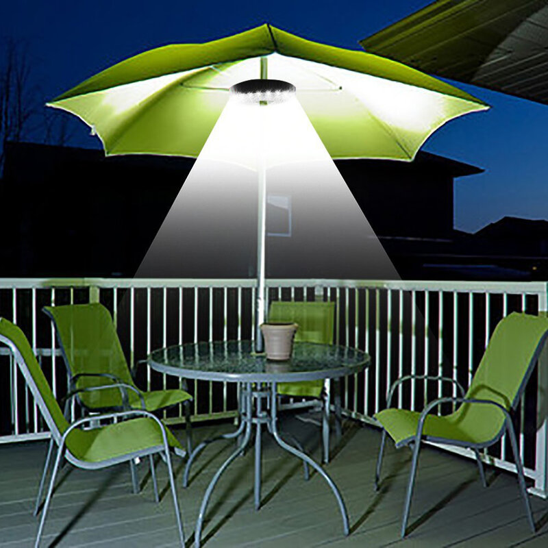 Multifuncional sem fio Pátio Umbrella Light com gancho, Tent Light para pátio e gramado