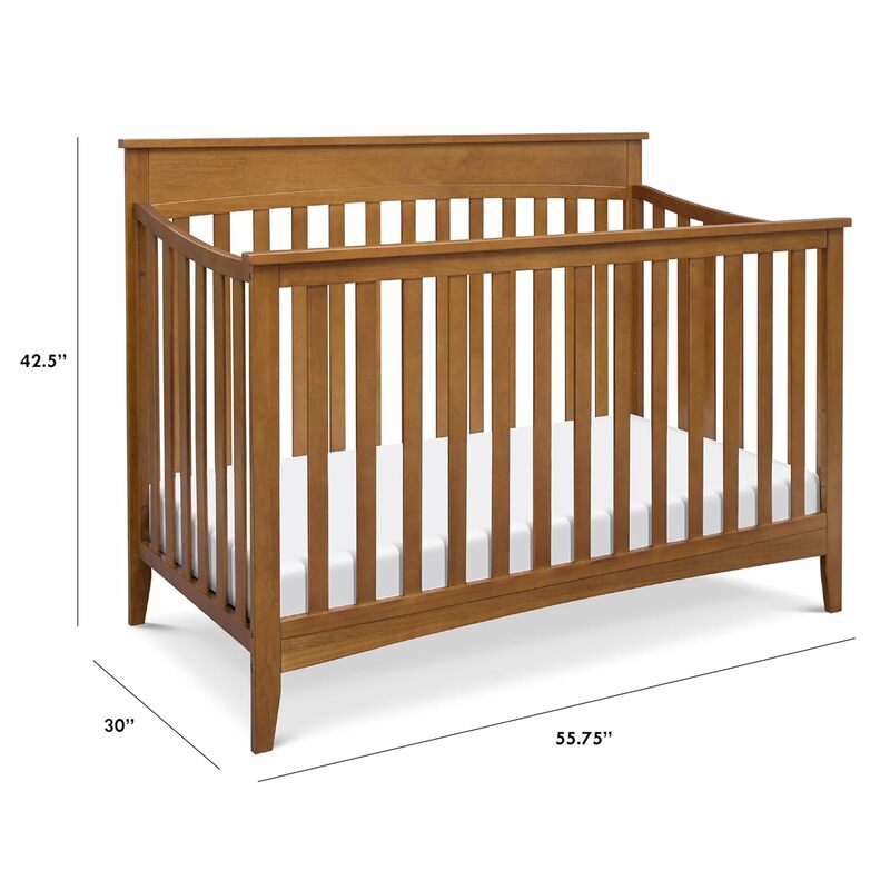 4-in-1 Convertible Crib in Chestnut, Greenguard Gold Certified