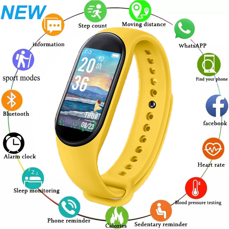 Nowy M7 dzieci dzieci inteligentny zegarek chłopcy dziewczęta Smartwatch sportowy IP67 wodoodporny inteligentny zegar Kid prezenty inteligentny zegarek na Android IOS