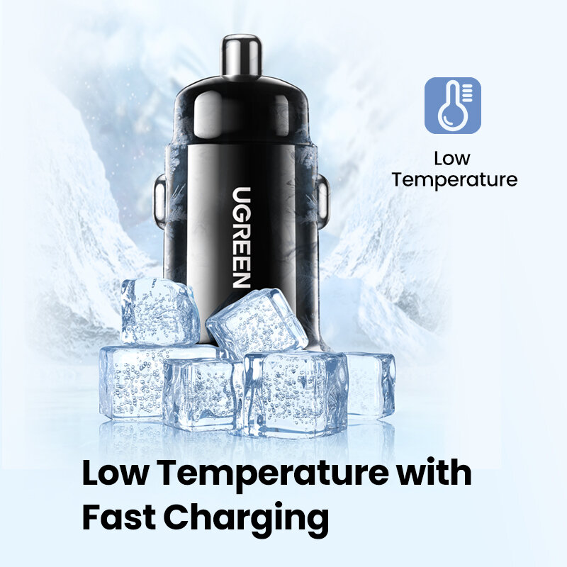 UGREEN Car Charger 30W USB Type C Quick Charge PD QC 4.0 3.0 Fast Charging for iPhone 13 12 Pro Max Samsung Phone Car Charger