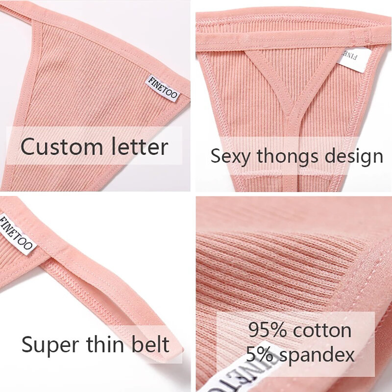 Female Low-waist Underwear Cotton Underpants G-String Women Thong Thread Panties Sexy Briefs