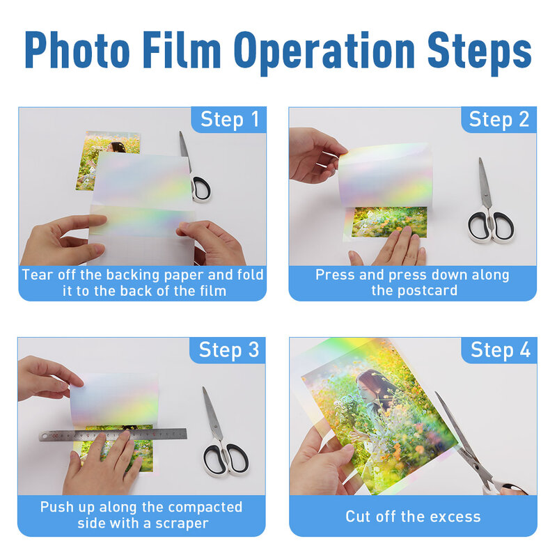10 fogli pellicola olografica per laminazione a freddo A4 vetro rotto stelle pellicola di carta autoadesiva carta per pacchetti fai da te pellicola per laminazione fotografica