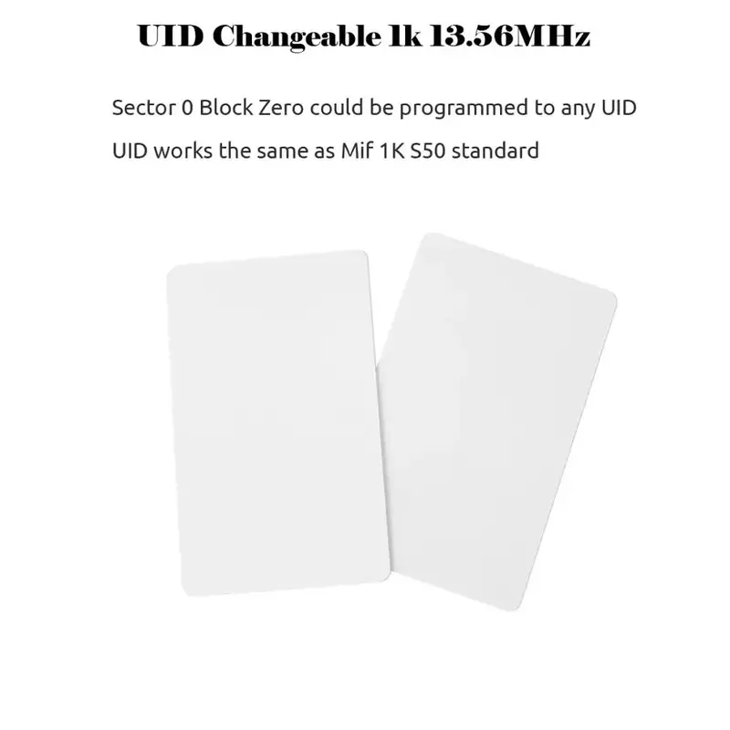 5/10/20pcs UID Card 13.56MHz Block 0 Sector Writable IC Cards Clone Changeable Smart Keyfobs Key Tags 1K S50 RFID Access Control