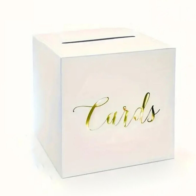 White Wedding Card Box Wedding Voting Card Box Party Gatherings Reception Envelope Money Card Receiving Box for Party Graduation