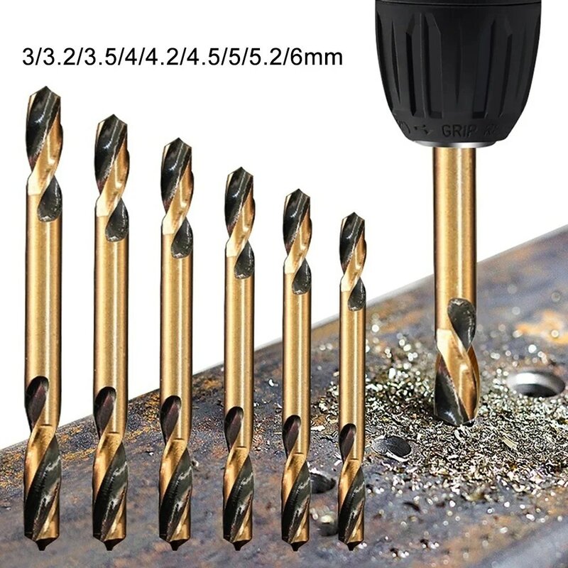 1pc HSS Double-Headed Auger Drill Bits For Metal Stainless Steel Wood Drilling High Speed Steel 3.0mm-6.0mm For Power Tool