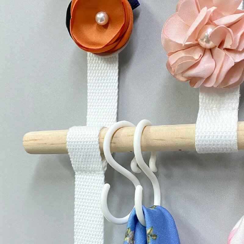 Soporte de diadema para mujer y niña, organizador de lazos para el cabello, soporte colgante para Scrunchie, soporte de exhibición de accesorios para el cabello, organizador de decoración de pared