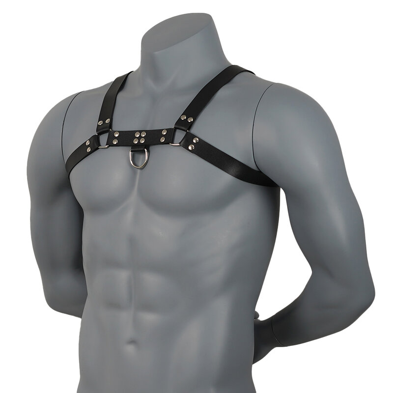 uprząż Skórzana Męskie  BDSM Harness Pasy Uprzęzy Męska skórzana uprząż piersiowa BIELIZNA GOTHIC regulowana