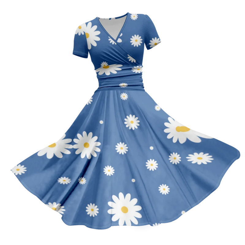 Летнее платье-макси с цветочным принтом