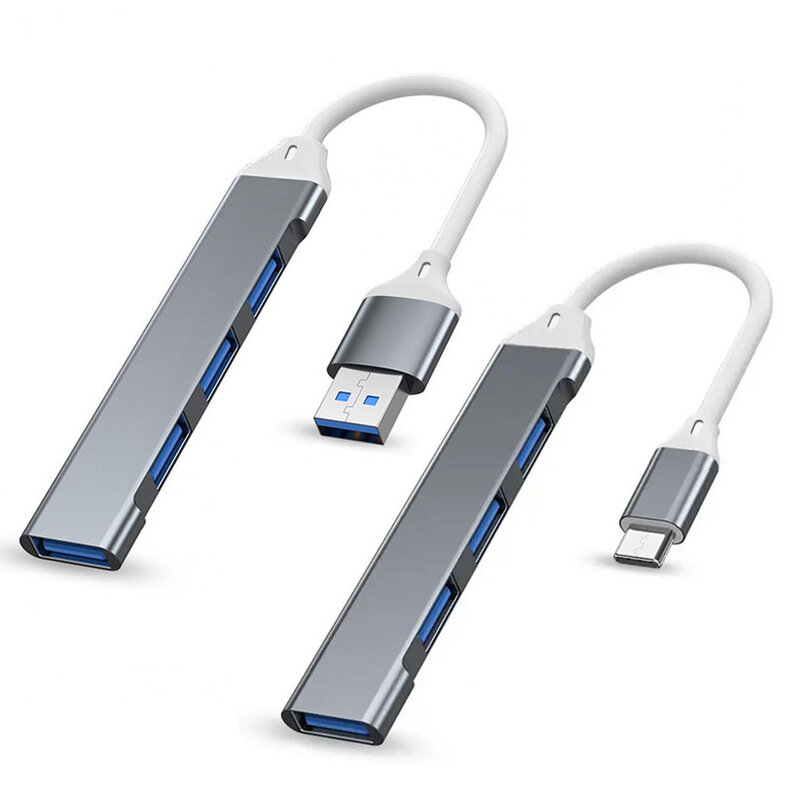 PC 컴퓨터용 USB 3.0 허브, 고속 C타입 분배기, 멀티포트 허브, USB 3.0 2.0 포트 4 개, 5Gbps