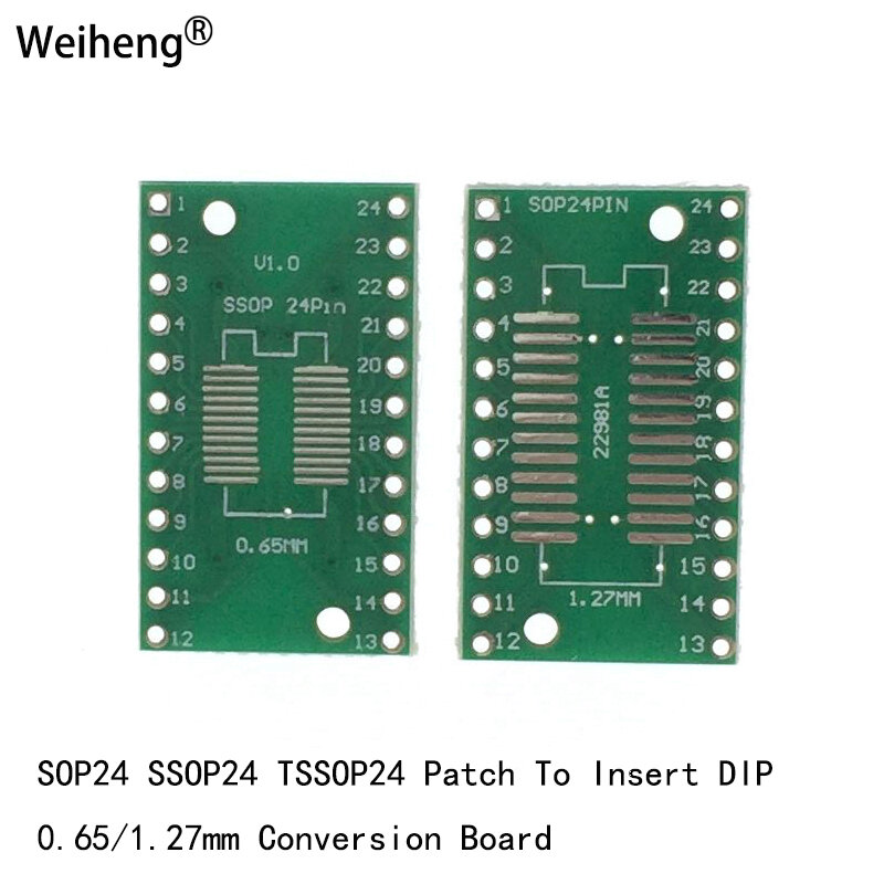 SOP24 SSOP24 TSSOP24 Patch Zu In-line Adapter DIP 0.65/1,27mm Seitige