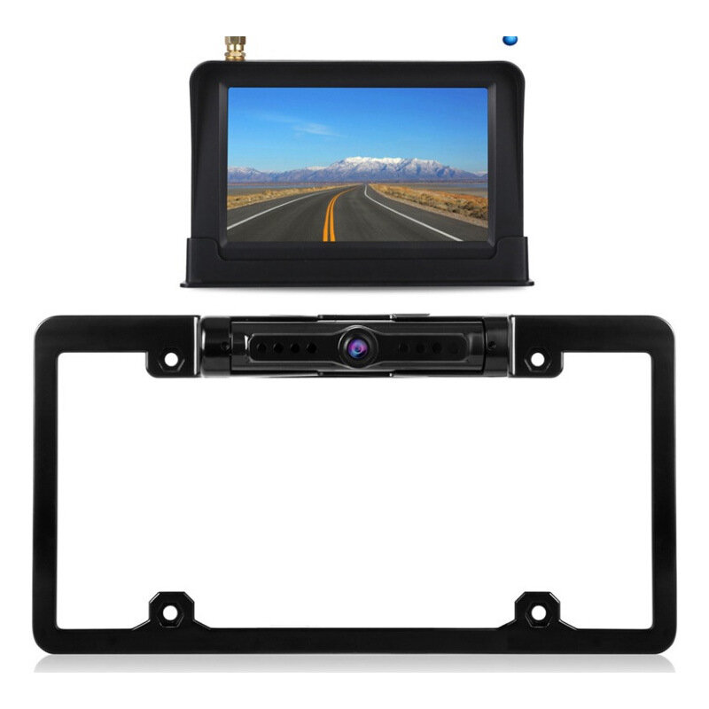 5 Inch Color Monitor 2.4Ghz Wireless  Car Rear-View Camera 12-24V Reverse Back Car Screen