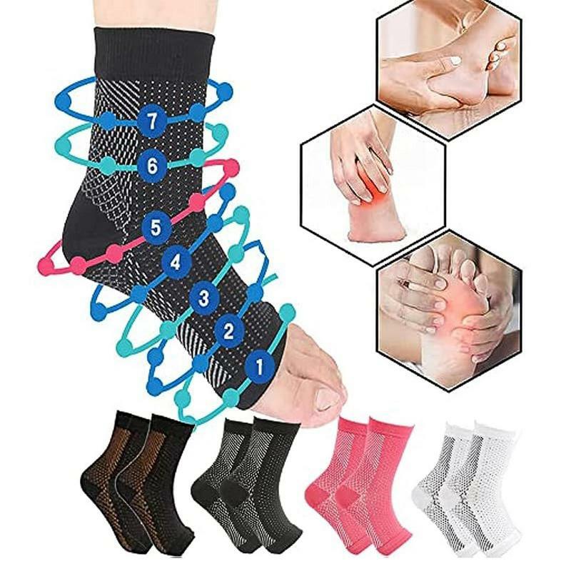 Calcetines de compresión sin pies para mujer, medias de compresión con punta abierta, Mangas de tobillo