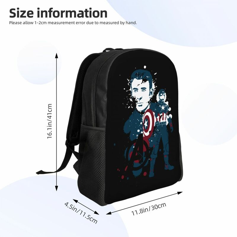 Custom Superhero Marvel Backpacks for Men Women School College Students Bookbag Fits 15 Inch Laptop Captain America Bags