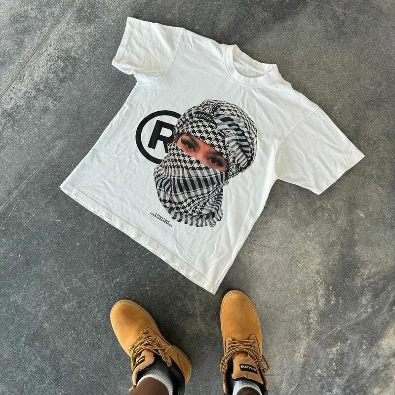 Kaus grafis baru 2024 atasan Hip Hop Y2k Retro ukuran besar dicetak Harajuku Goth pria dan wanita T Shirt kasual atasan Streetwear