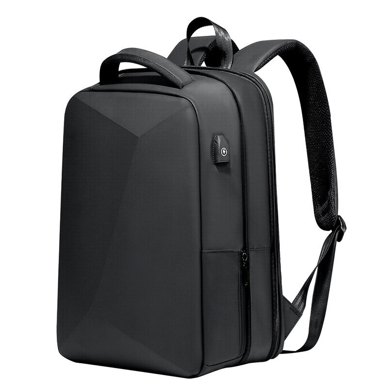 ABS Oligo-Sac à dos pour ordinateur portable pour hommes, sans clé TSA, antivol, sacs à dos d'école étanches, coque rigide, sac de voyage USB, affaires