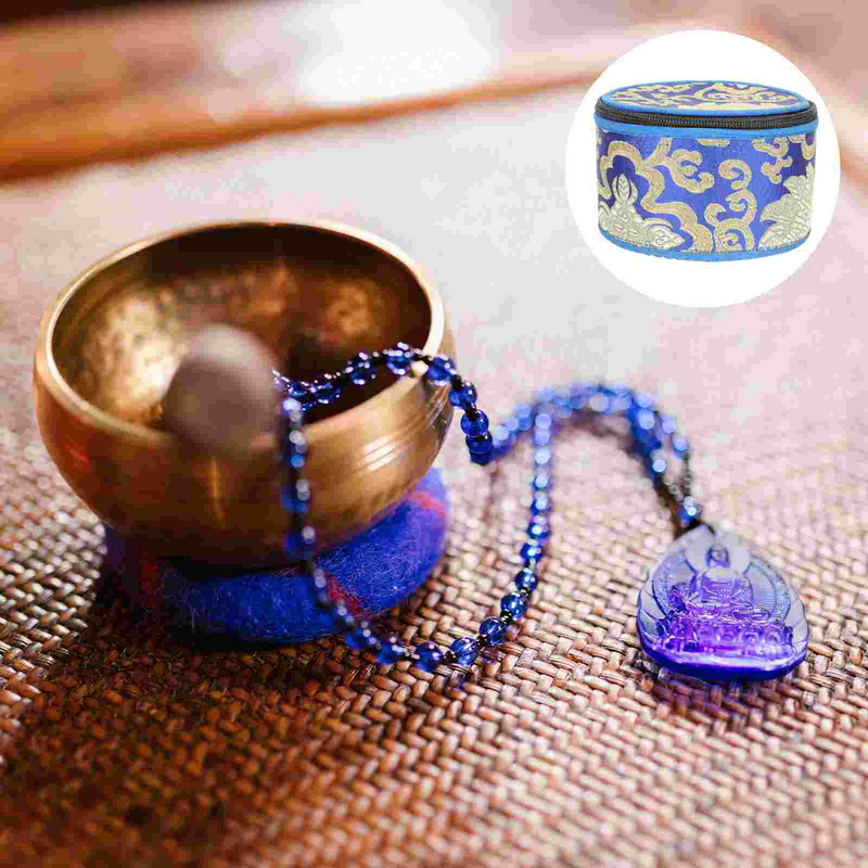 Tas gendong lagu mangkuk Tibet tas stik pengaduk kopi untuk mangkuk suara meditasi tempat Tuning meditasi