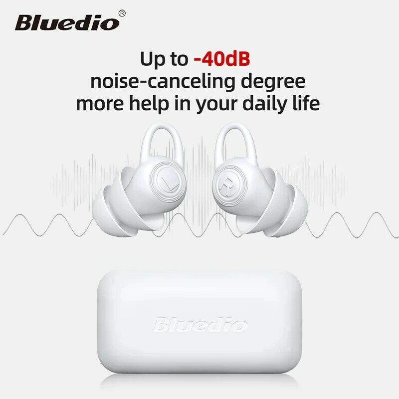 Bluedio NE 실리콘 이어 플러그, 40dB 소음 감소, 더 나은 수면 소프트 이어 플러그, 휴대용 가정 여행, 사무실 귀 관리 상자 포함