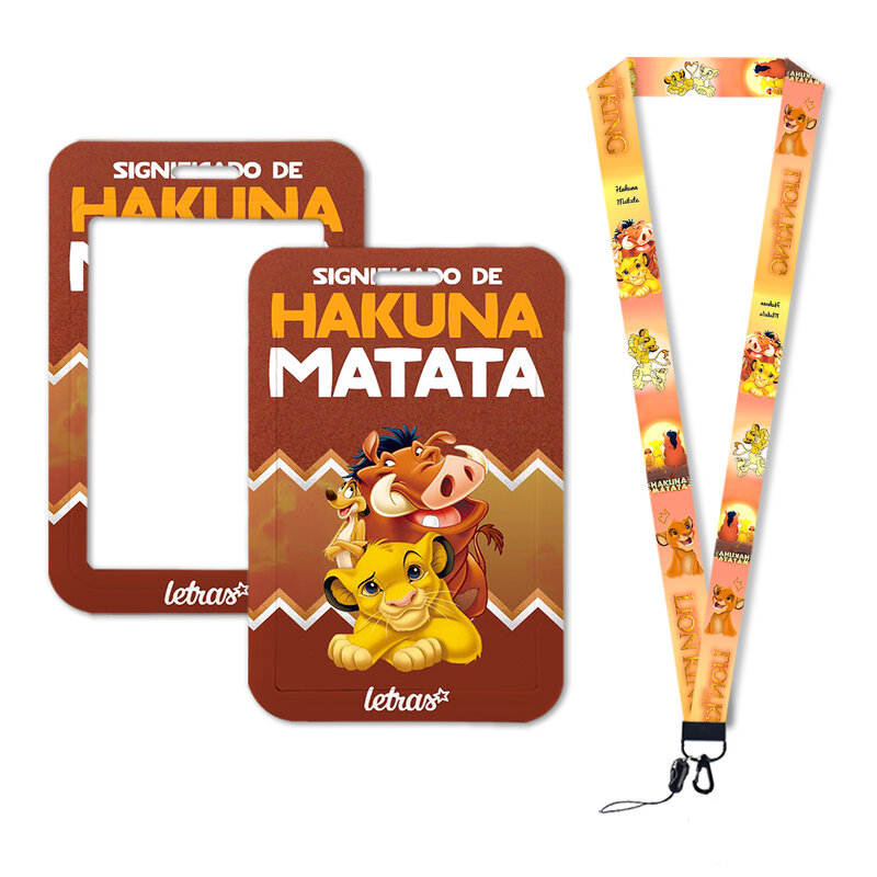 Cartoon The Lion King Lanyard Neck Strap Key ID Campus Card Badge Holder Phone Rope portachiavi Lariat Lasso Kids Gift