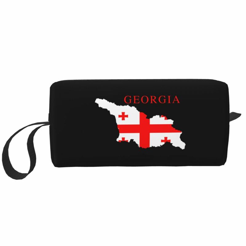 Дорожная косметичка с флагом и картой штата Джорджия
