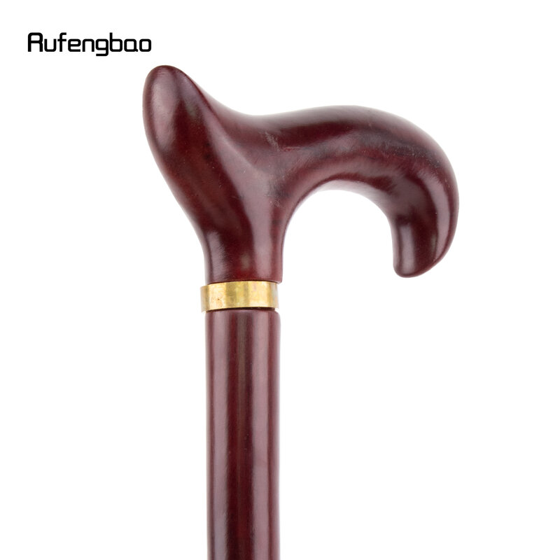 Red Wooden Single Joint Fashion Walking Stick Decorative Cospaly Party Walking Cane Halloween Mace Crutch  Wand Crosier 94cm