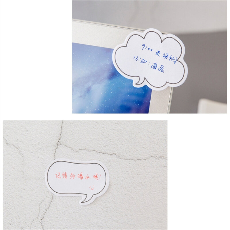Estilo Japonês Criativo Sticky Notes, N Times Memo Pad, Marcador de Mensagens Manual, Material de escritório escolar, 30Pcs por conjunto