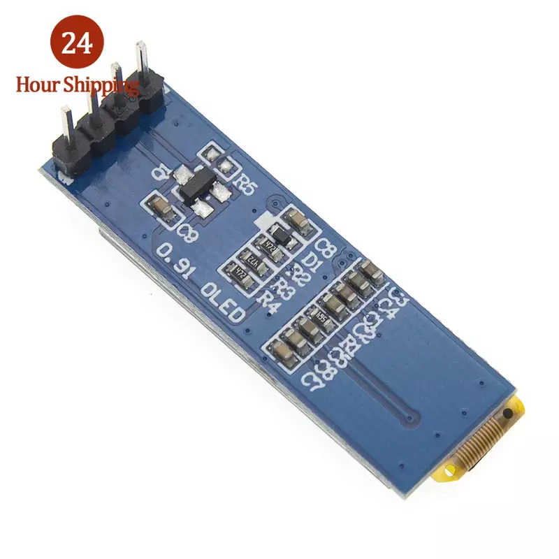 0.91 inci modul OLED 0.91 "putih biru 128X32 LCD tampilan LED 0.91" IIC berkomunikasi UNTUK Arduino