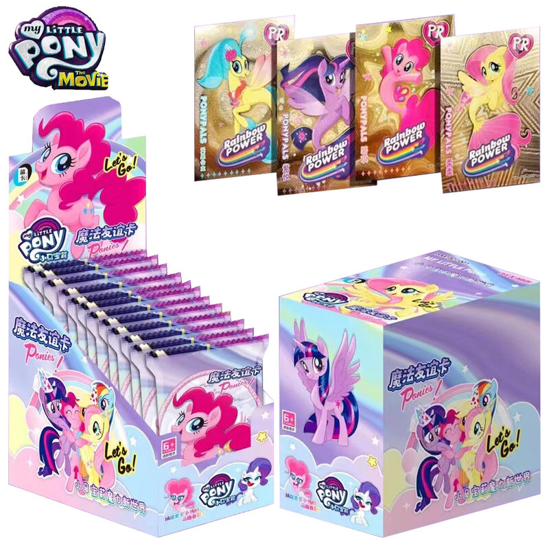 Wholesale 4 Boxes My Little Pony Cards 40th Anniversary Limited Friendship Eternal Card Rare SC SGR Cards Toy Gift Princess Card