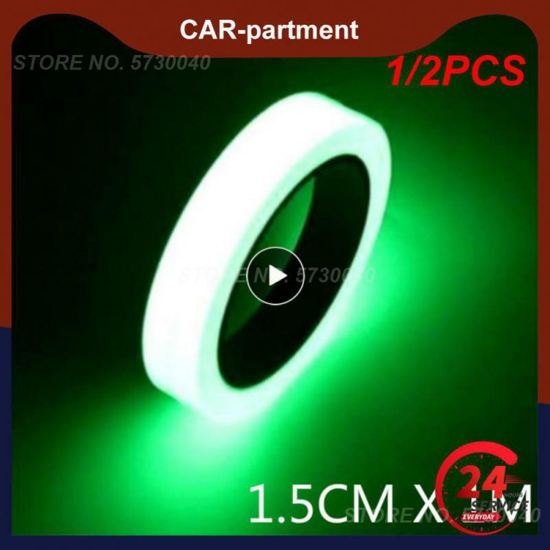 1/2PCS Car Energy Storage Fluorescent Band Dark Luminous Stickers Car Styling Accessories Luminous Stickers Christmas Car