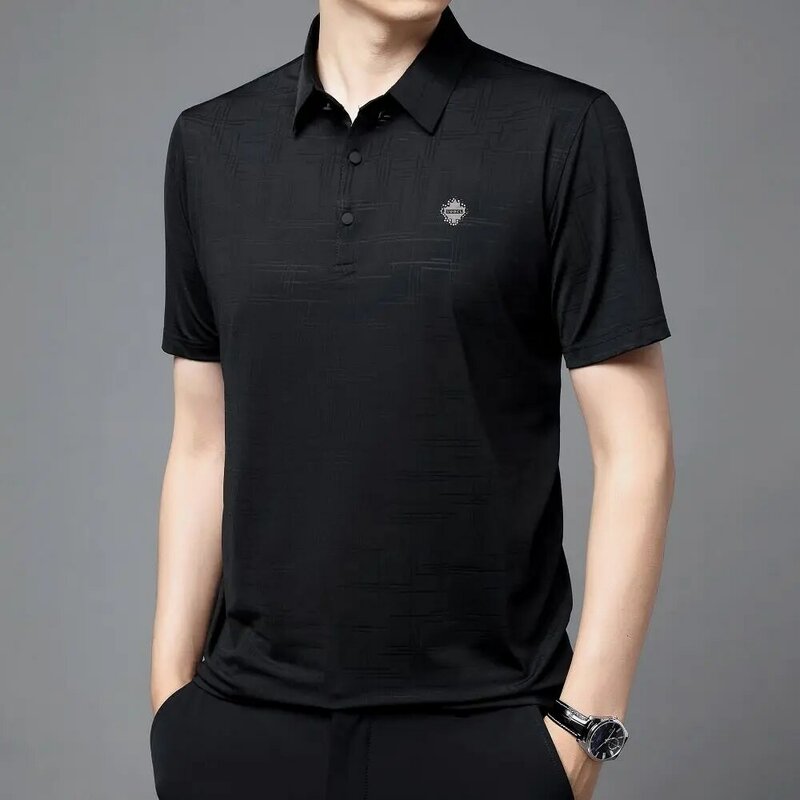 COODRONY الأعمال عادية بولو قميص الكورية تصميم الأزياء الشعور قصيرة الأكمام الشباب والمتوسطة العمر الرجال الصيف الكلاسيكية القمم W5606