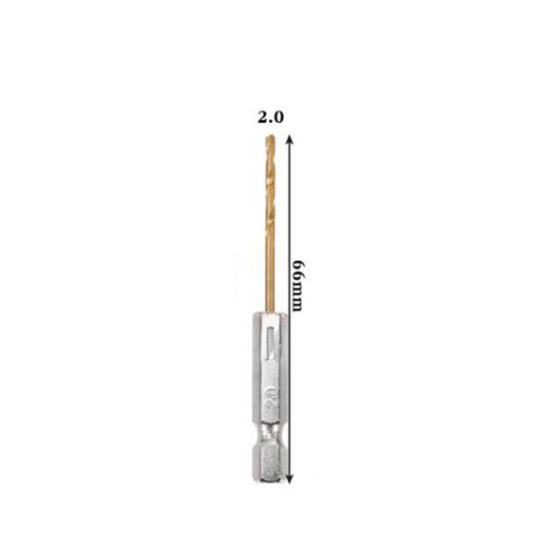 Mata bor HSS 1.5mm-6.5mm, batang Hex 1/4 inci untuk obeng tanpa kabel, bor standar, pengerjaan kayu logam bor