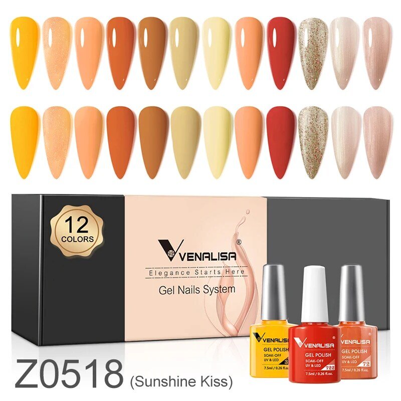 Venalisa-esmalte de Gel para uñas, barniz UV LED de cobertura completa, y gelatina Color blanco lechoso, Colección Earth Brown
