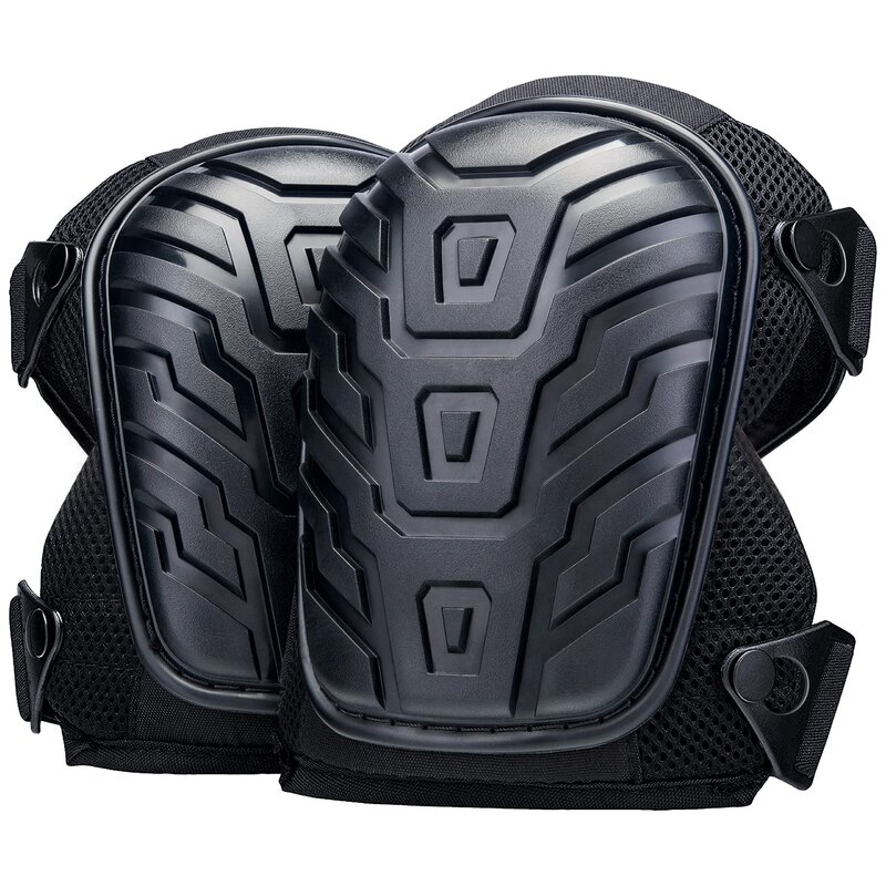Professional Knee Pads for Work; Gardening & Construction Double Straps and Adjustable Clips;Industrial Heavy Duty Tactical