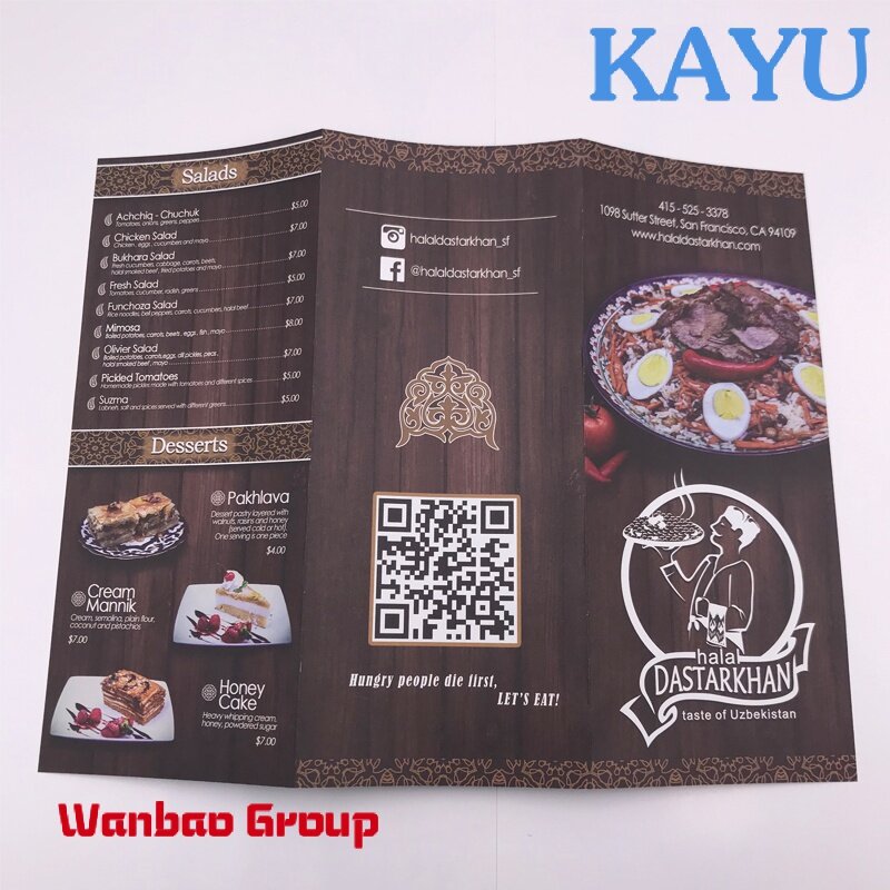 Custom  Factory Custom Color Softcover Food Recipe Book/Booklet /Cookbook/Restaurant Menu Printing